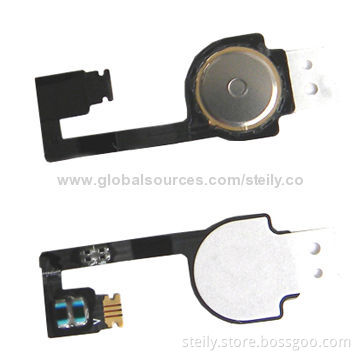 Original quality home button for iPhone 4, with flex cable, black and white